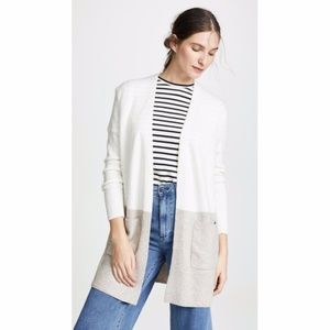 MADEWELL White Kent Colorblock Cardigan